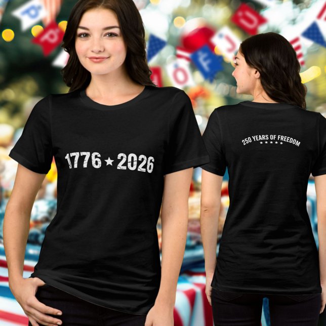 Semiquincentennial 1776 to 2026 White Numerals Tri-Blend Shirt (Creator Uploaded)