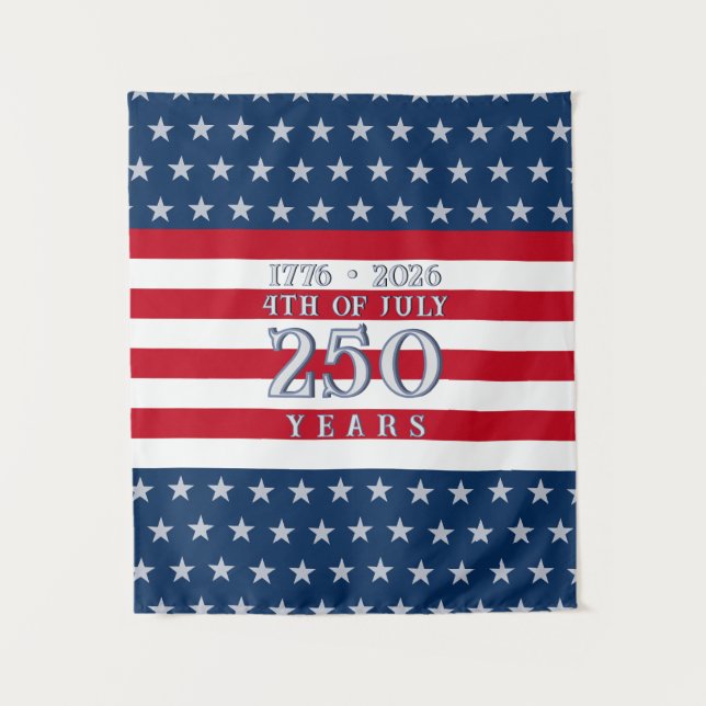 Semiquincentennial Navy Stars & Stripes 250 Years  Tapestry (Front)
