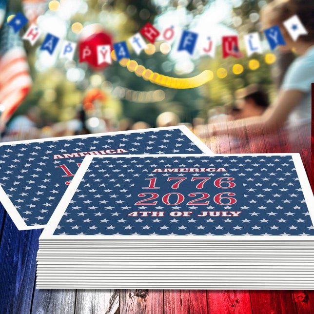 Semiquincentennial Star Spangled 250th 1776-2026 Napkin (Creator Uploaded)