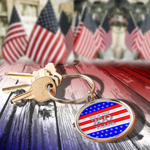 Semiquincentennial Stars & Stripes 250th Key Ring