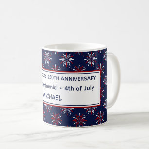 Semiquincentennial USA 250th Anniversary Fireworks Coffee Mug