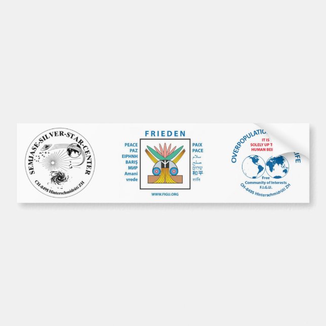 Semjase Silver Star Centre Bumper Sticker (Front)