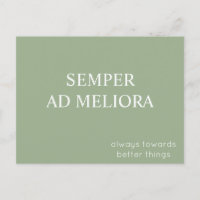 Semper Ad Meliora Latin Quote Sage Green