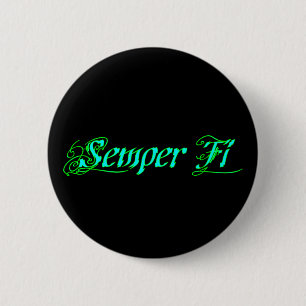 Semper Fi 6 Cm Round Badge