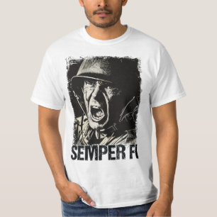 ✪ SEMPER FI ✪ Always Faithful Veteran Soldier T-Shirt
