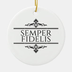 Semper Fidelis Ceramic Tree Decoration