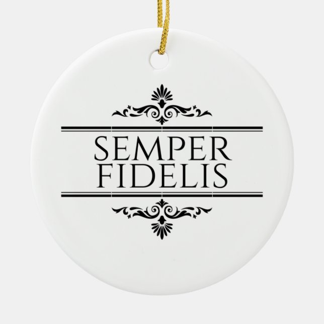 Semper Fidelis Ceramic Tree Decoration (Front)