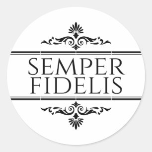 Semper Fidelis Classic Round Sticker