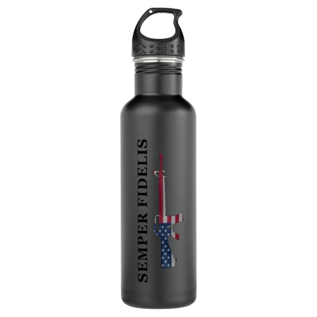 Semper Fidelis M16 710 Ml Water Bottle (Front)