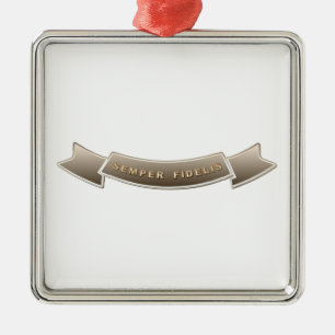 Semper Fidelis Metal Tree Decoration