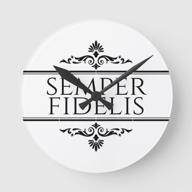 Semper Fidelis Round Clock (Front)