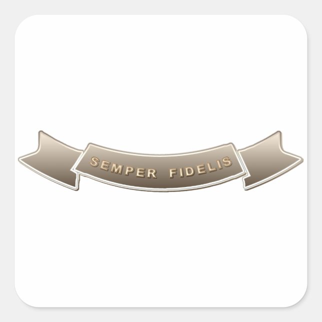 Semper Fidelis Square Sticker (Front)