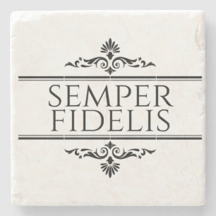 Semper Fidelis Stone Coaster