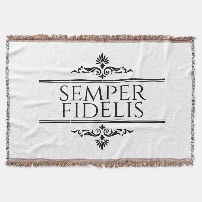 Semper Fidelis Throw Blanket (Front)