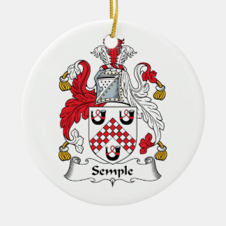 Semple Family Crest Ceramic Tree Decoration