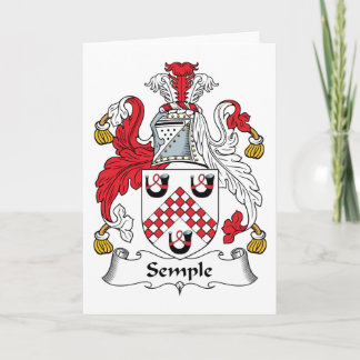 Semple Family Crest Note Card