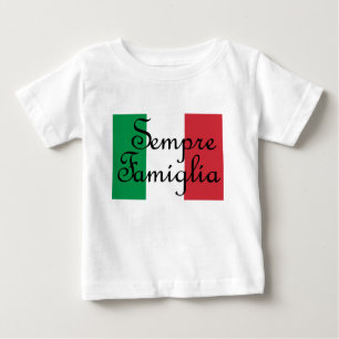 Sempre Famiglia and Italian flag colours Baby T-Shirt