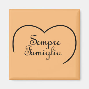 Sempre Famiglia Italian 'Always Family' Heart Magnet