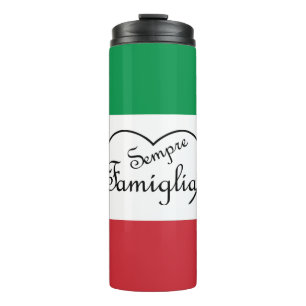 Sempre Famiglia Italian 'Always Family' Heart Thermal Tumbler