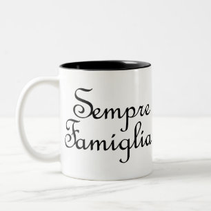 Sempre Famiglia - Italian - Always Family Two-Tone Coffee Mug