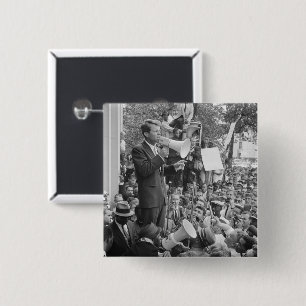 Sen. Robert Kennedy Campaigning for US President 15 Cm Square Badge