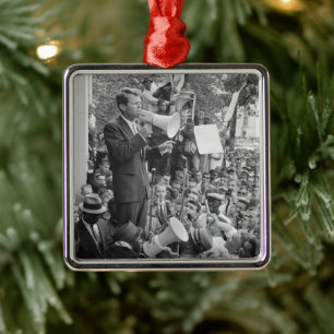 Sen. Robert Kennedy Campaigning for US President   Metal Tree Decoration