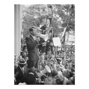 Sen. Robert Kennedy Campaigning for US President Photo Print