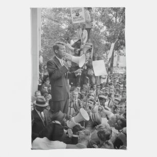 Sen. Robert Kennedy Campaigning for US President   Tea Towel