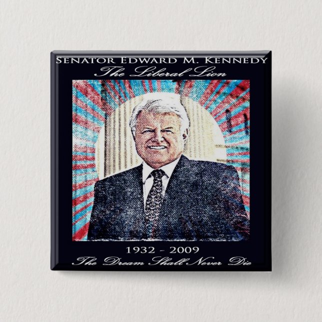Senator Edward Kennedy Commemorative Button (Front)