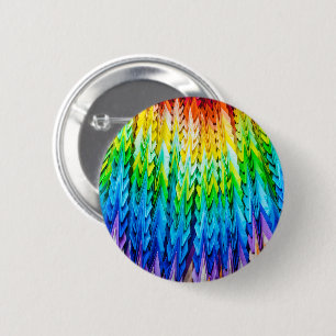Senbazuru or one thousand origami cranes 6 cm round badge