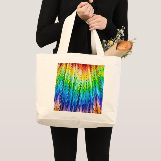 Senbazuru or one thousand origami cranes large tote bag (Front (Product))