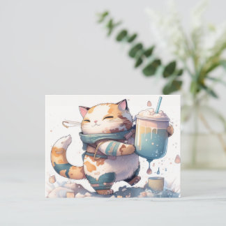 Send a Boba Tea Cat Postcard to Everyone You Love