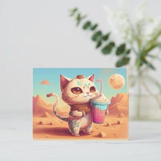 Send a Boba Tea Cat Postcard to Everyone You Love