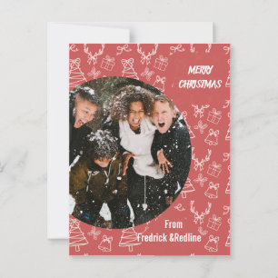 Send a cheerful holiday message with this Whimsica Postcard