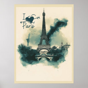 Send a Piece of Paris with You - Eiffel Tower Poster