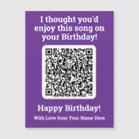 Send a Song by QR Code on a Magnetic Card