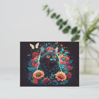 Send Cheerful Wishes with a Unique Cat Postcard