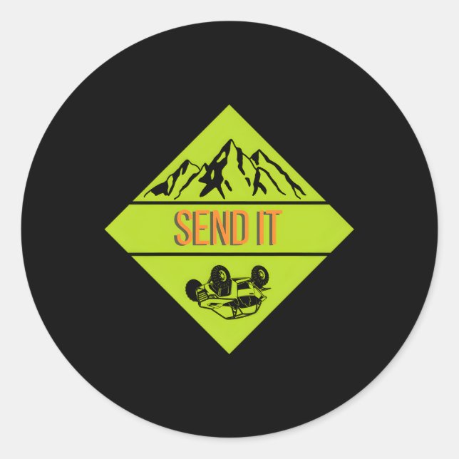 Send It Classic Round Sticker (Front)