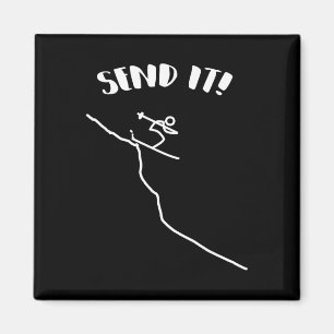 Send It Ski Jump Downhill Skiing For Skier Magnet