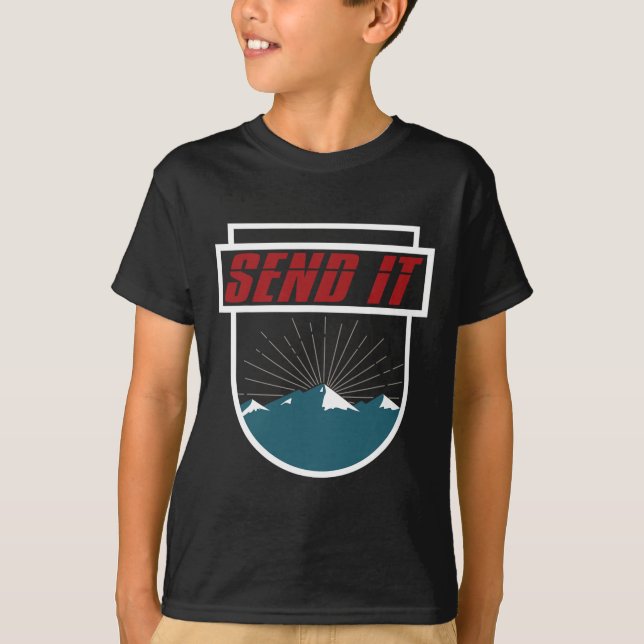 Send It T Shirt Men Women Kids Skiing Snowboarding (Front)