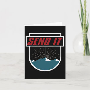 Send It T Shirt Men Women Kids Skiing Snowboarding Card