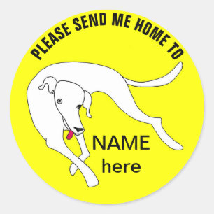 Send me home cute dog classic round sticker