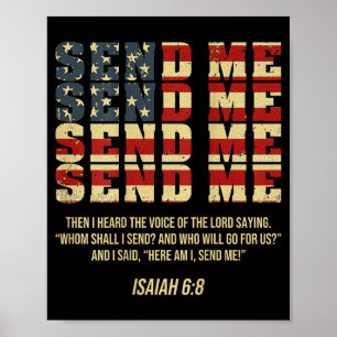 Send Me Isaiah 6_8 Christian Here Am I Send Me (on Poster