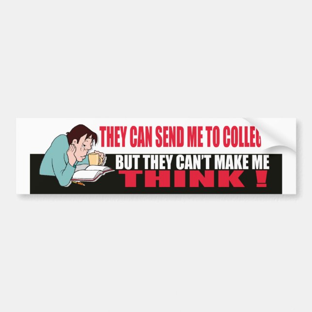 Send Me To College Bumper Sticker (Front)