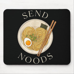 Send Noods Noodle Yummy Japanese Food Ramen Heart Mouse Pad