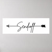 Send off sign direction Wedding sign