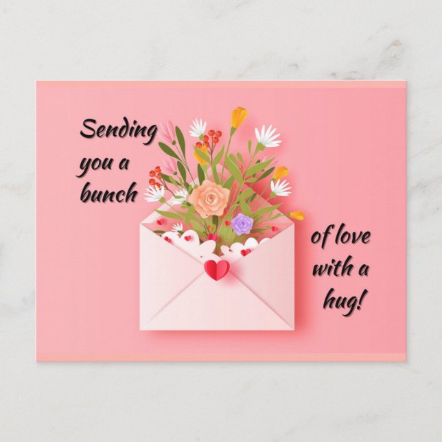 Send some love and a hug!  postcard (Front)