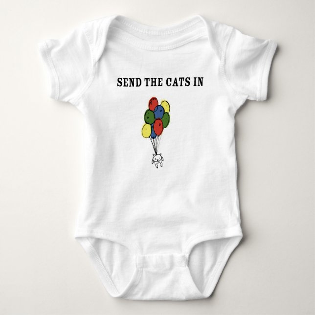 Send The Cats In T-Shirt Baby Bodysuit (Front)