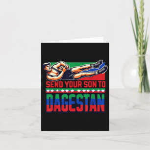 Send Your Son To Dagestan Wrestling Training Motiv Card