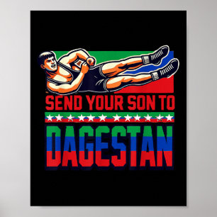 Send Your Son To Dagestan Wrestling Training Motiv Poster